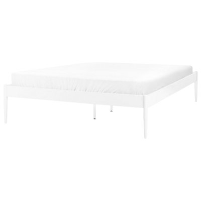 Metal EU Double Size Bed White VAURS