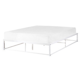 Metal EU Double Size Bed White VIRY