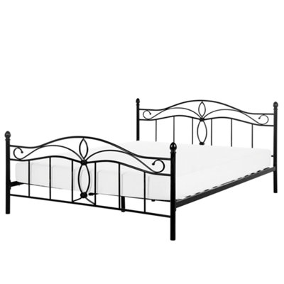 Metal EU King Size Bed Black ANTLIA