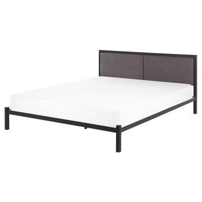 Metal EU King Size Bed Black CLAMART