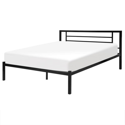 Metal EU King Size Bed Black CUSSET