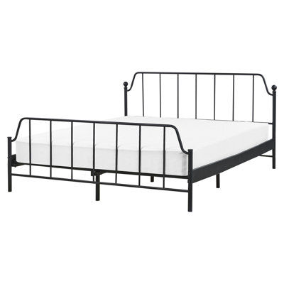 Metal EU King Size Bed Black MAURESSAC