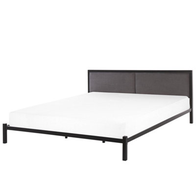 Metal EU Super King Size Bed Black CLAMART