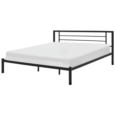 Metal EU Super King Size Bed Black CUSSET