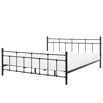 Metal EU Super King Size Bed Frame Black LYNX