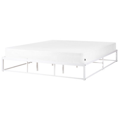 Metal EU Super King Size Bed White VIRY