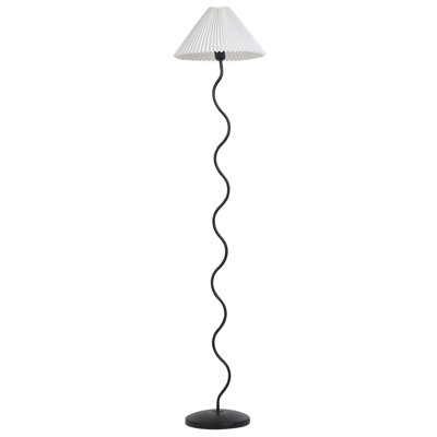 Metal Floor Lamp Black and White JIKAWO