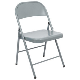 Metal Folding Chair - Matte Grey