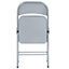 Metal Folding Chairs - Matte Grey - Pack of 4