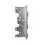 Metal Framing Bracket Anchor With Bendable Tabs 120 x 40 x 40 x 2 mm Zinc - Pack of 1