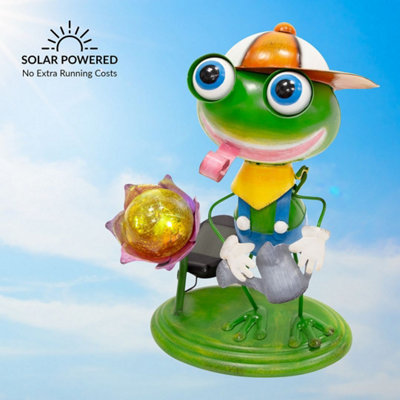 Solar powered frog store garden lights