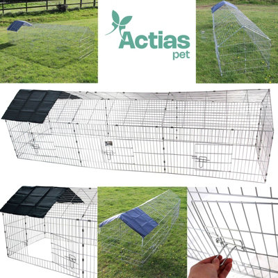 Metal Gabled Pet Enclosure Hutch XXL