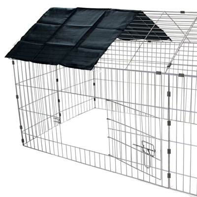 Metal Gabled Pet Enclosure Hutch XXL - 5