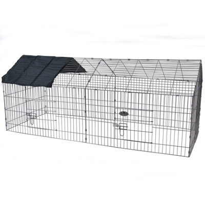 Metal Gabled Pet Enclosure Hutch