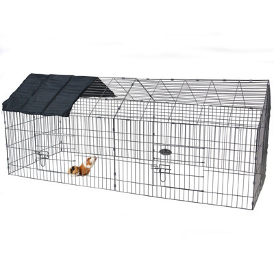 Metal Gabled Pet Enclosure Hutch