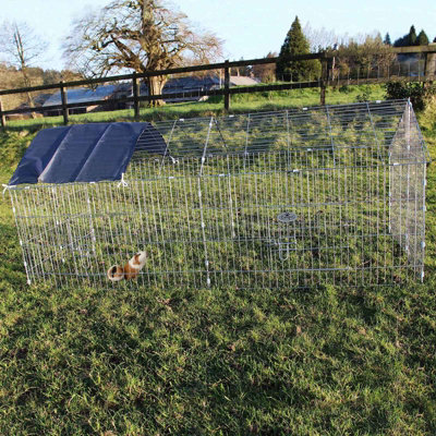 Metal Gabled Pet Enclosure Hutch - 3