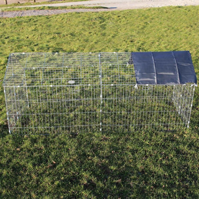 Metal Gabled Pet Enclosure Hutch - 4