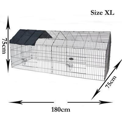 Metal Gabled Pet Enclosure Hutch - 5