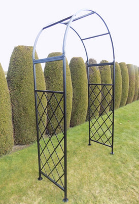 Metal Garden Arch Lattice Plant Support Arbour - 3