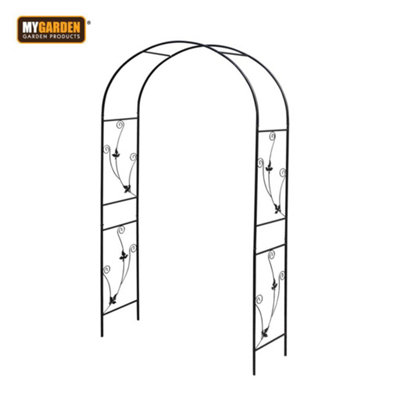 Metal Garden Arch Traditional Archway Climbing Plants Support Outdoor Trellis