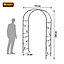 Metal Garden Arch Traditional Archway Climbing Plants Support Outdoor Trellis