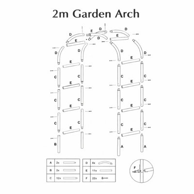 Metal Garden Arch Trellis 2m - 200cm Outdoor Climbing Plant Support ...