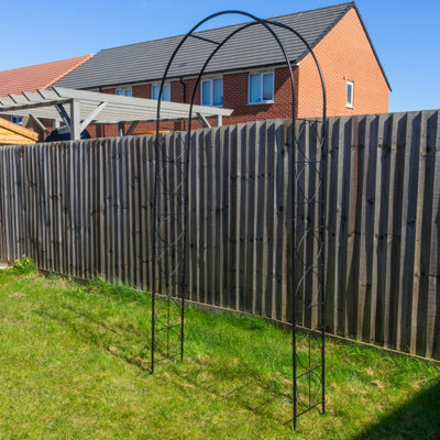 Metal Garden Arch Trellis Arched Frame Climbing Plant Decorative Archway