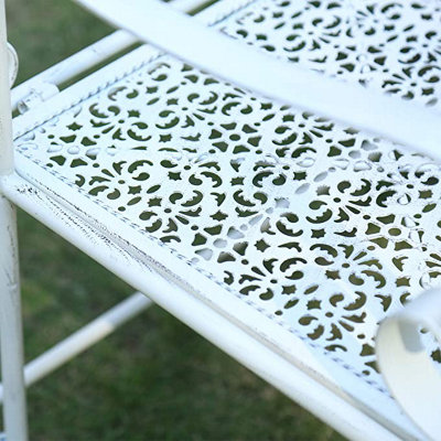 Vintage white wrought store iron patio furniture