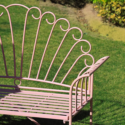 Pink garden bench top