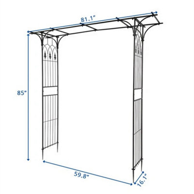 Metal Garden Gate Wedding Rose Arch Pergola Archway Climbing Plant ...