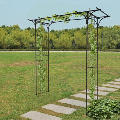 Metal Garden Gate Wedding Rose Arch Pergola Archway Climbing Plant ...