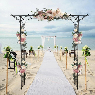 Metal Garden Gate Wedding Rose Arch Pergola Archway Climbing Plant ...