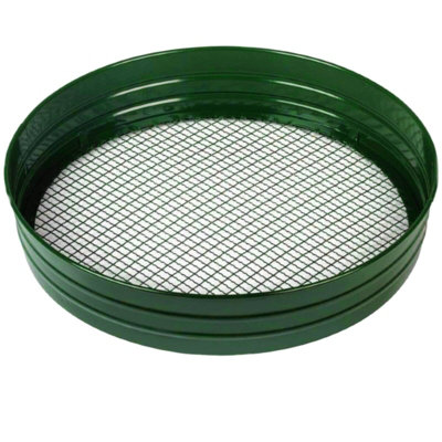 Metal Garden Mesh Riddle Sieve - Heavy Duty Sifter for Soil and Potting - 7mm 3/8 Inch Mesh