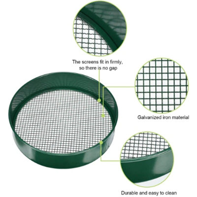 Metal Garden Mesh Riddle Sieve - Heavy Duty Sifter for Soil and Potting - 7mm 3/8 Inch Mesh