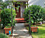 Metal Garden Patio Arch With Planters Rose Arbour Archway Climbing Plant Trellis
