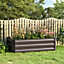 Metal Garden Raised Bed Kit Outdoor Seeds Bed in Brown 100 cm W x 60 cm D
