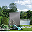 Metal Garden Shed & Foundation Kit Outdoor Storage 7ft x 4.2ft Weatherproof Apex (Dark Green)