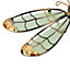 Metal Glass Wing Glow in the Dark Dragonfly Bobbing Bell Garden Home Ornament