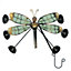 Metal Glass Wing Glow in the Dark Dragonfly Bobbing Bell Garden Home Ornament
