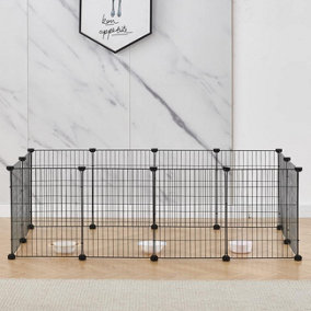 Metal Guinea Pigs Cages, 12 panels C C Runs Indoor Playpen DIY Animal Pet Grid Enclosure Fence, small Rabbit Puppy Hutches