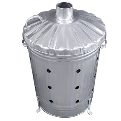 Metal Incinerator Bin Fast Burner Steel Incin - 90L - 4