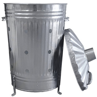 Metal Incinerator Bin Fast Burner Steel Incin - 90L - 5