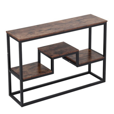 Metal Industrial Style Storage Console Table Console Table Hallway Entryway Display Table