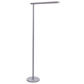 Metal LED Office Floor Lamp Silver PERSEUS