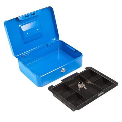 Metal Lockable Cash Box with 2 Keys
