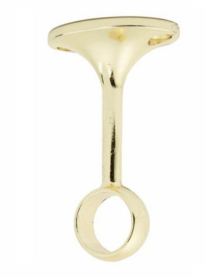 Metal Pipe Round Centre Support 19mm Polished Gold
