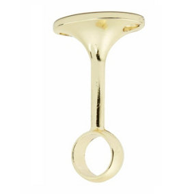 Metal Pipe Round Centre Support 19mm Polished Gold