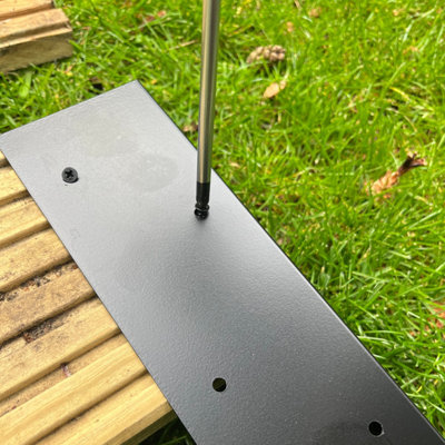 Sherfire Raised Garden Bed Corner Brackets – Set Of 4, 15" X 3" For 20-24" Beds, Black Powder-Coated Steel, Rustproof, With 48 Screws & 2 Plant Ties