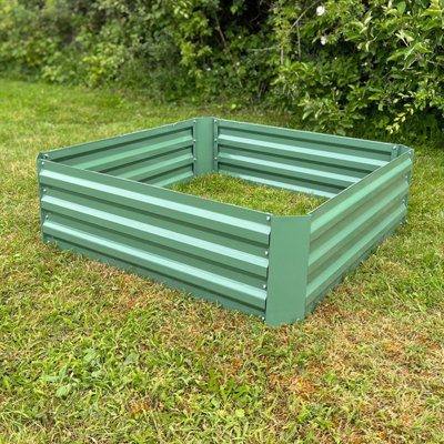 Metal Raised Vegetable Bed in Green (100cm x 30cm) | DIY at B&Q
