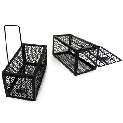 Metal Rat Mouse Trap Humane Live Bait Vermin Rodent Cage 2pcs Traps Mice Pest